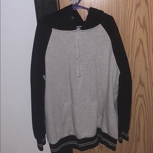 Hoodie black and grey zip up
